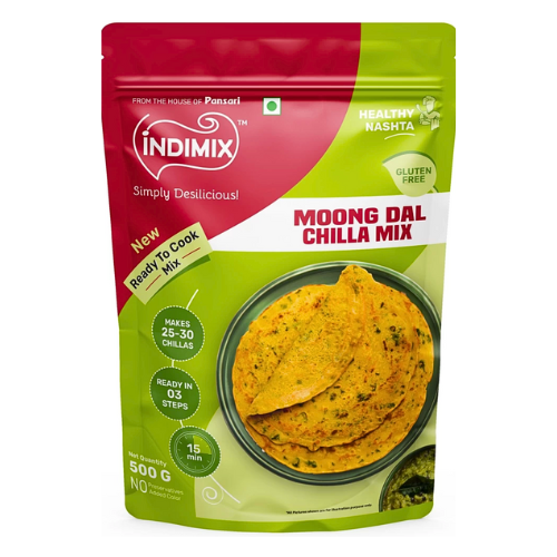 Indimix Moong Dal Chilla Mix / Směs na přípravu lívanců (500g)