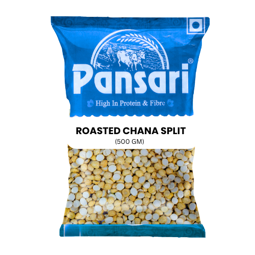 Pansari Roasted Gram Split / Pražená cizrna, půlená (500g)