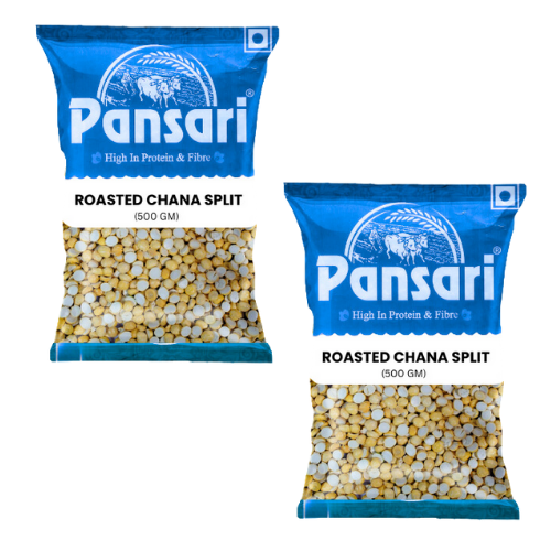 Pansari Roasted Gram Split / Daria / Dariya (Bundle of 2 x 500g)