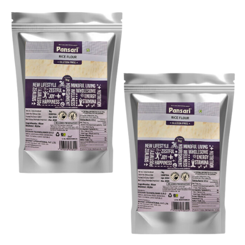 Pansari White Rice Flour (Bundle of 2 x 1kg)