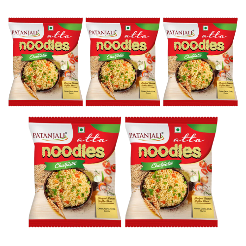 Patanjali Chatpata Atta Noodles (Bundle of 5 x 60g) - Sale Item [BBD: 28 February 2025]