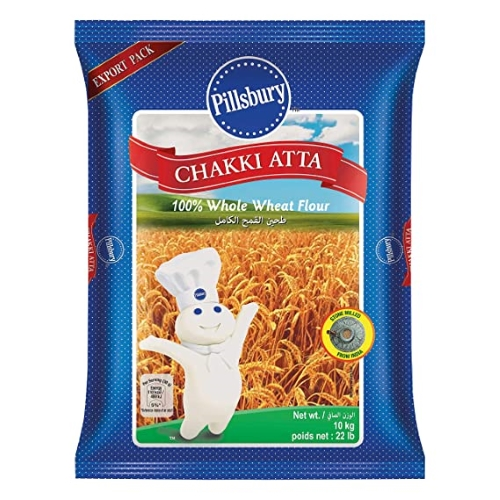 Pillsbury Chakki Atta / Celozrnná mouka (10kg) - Poškozený obal