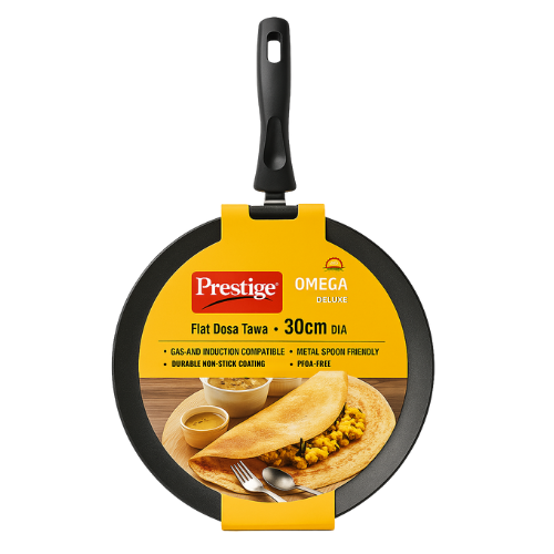 Prestige Omega Delux Induction Base Non Stick Flat Dosa Tava / Nepřilnavá plochá pánev  (1ks)