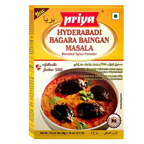 Priya Hyderabadi Bagara Baingan Masala / Koření na přípravu lilkového kari (50 g)