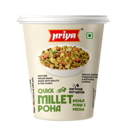 Priya instantní jáhlová kaše poha v kelímku (80g)