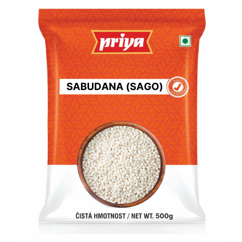 Priya Indian Sago Seeds / Tapiokové perly, střední (500g)