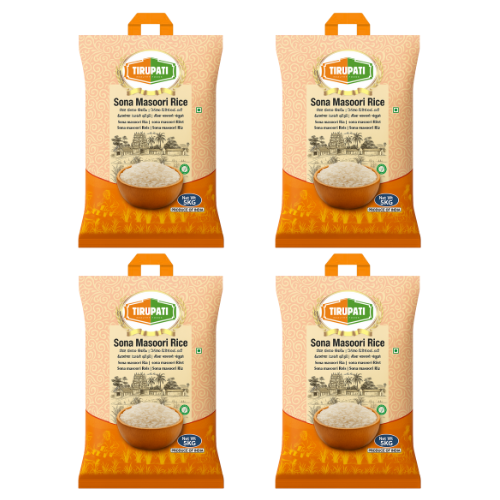 Tirupati Sona Masoori Rice (Bundle of 4 x 5kg) - 20kg