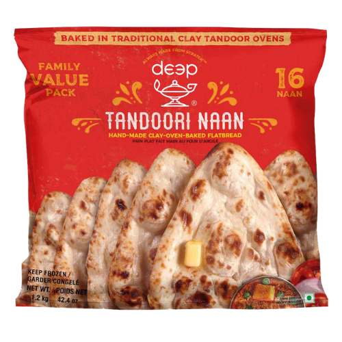 Deep Tandoori Naan Family pack (1.2kg) - Frozen Item !!