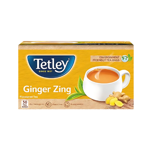 Tetley  Ginger Chai / Čaj se zázvorem (50 čajových sáčků) (200g)