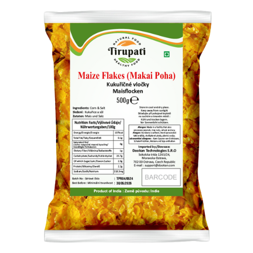 Tirupati Makai Poha / Kukuřičné lupínky (500g)