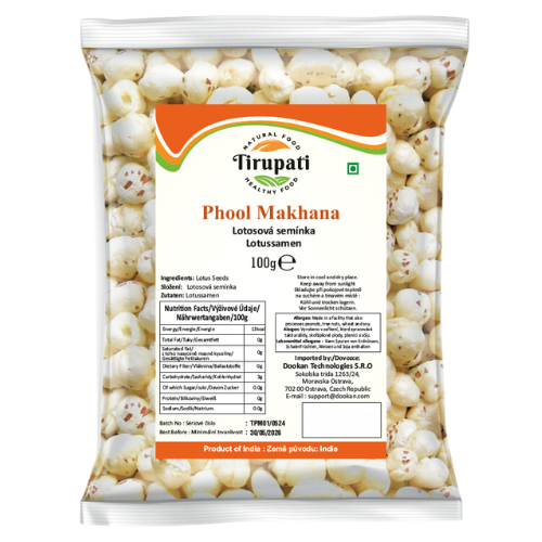 Tirupati Phool Makhana / Lotosová semena (100g)