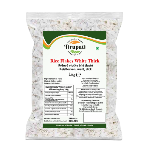 Tirupati Poha / Rýžové vločky, hrubé (1Kg)