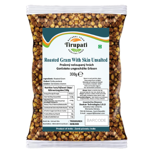 Tirupati Roasted Gram With Skin Unsalted (300g)