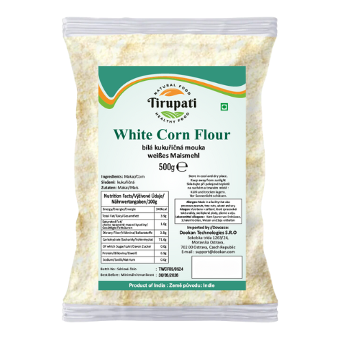 Tirupati White Corn Flour / Bílá kukuřičná mouka (500g)