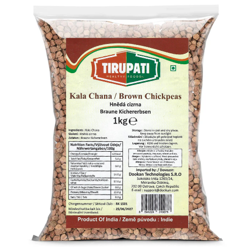 Tirupati hnědá cizrna (Kala chana)(1kg)