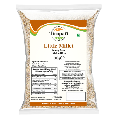 Tirupati Little Millet / Proso (Panicum sumatrense) (500g) -SLEVA! [DMT: 30. června 2025]
