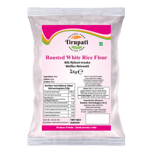 Tirupati bílá rýžová mouka, pražená (1Kg)