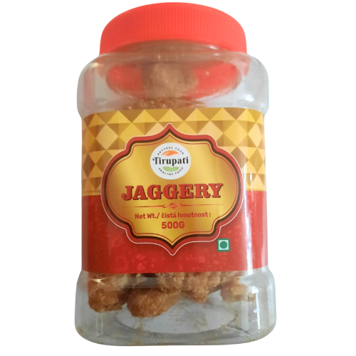 Tirupati třtinový cukr Jaggery (hnědý) (500g)