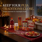 Puja Refill Kit – Tirupati Diya / Deepam Oil, Long Cotton Wicks, Tirupati Bhimseni Camphor / Karpoor Tablets, Cycle Three In One Agarbatti / Incense Sticks, Nima Moli Thread / Pooja Kalava (Red & Yellow), Tirupati Roli Kumkum Powder