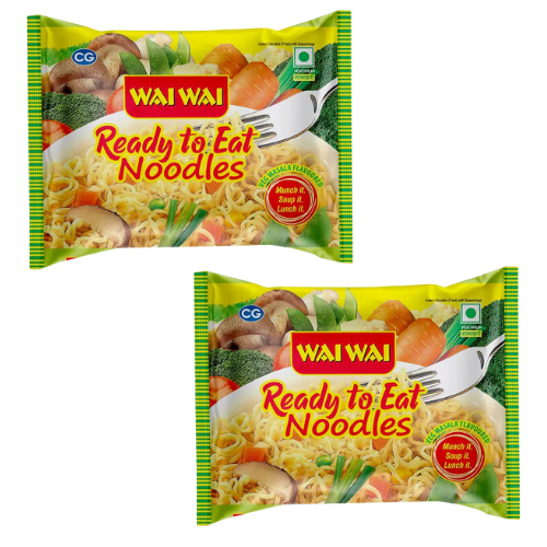 Wai Wai Noodles Veg Masala Flavour (Bundle of 2 x 70g) - Sale Item [BBD: 13 February 2025]