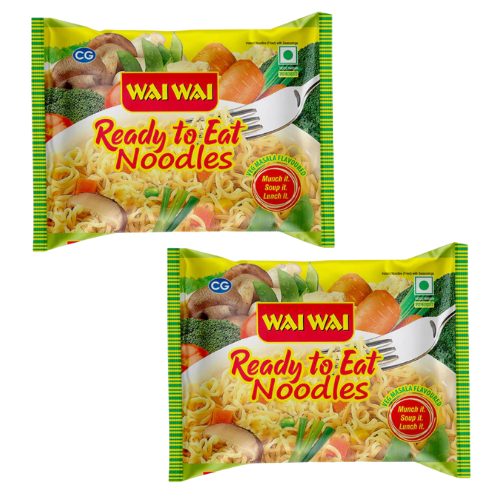 Wai Wai Noodles Veg Masala Flavour (Bundle of 2 x 70g)