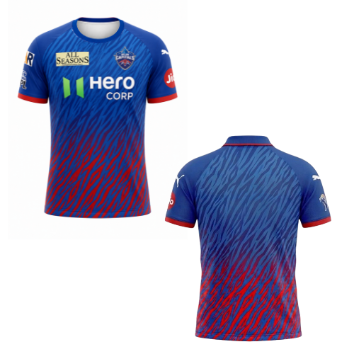 Free IPL 2025 Delhi Capitals Fan Edition Replica Team Jersey - XXL (1pc)