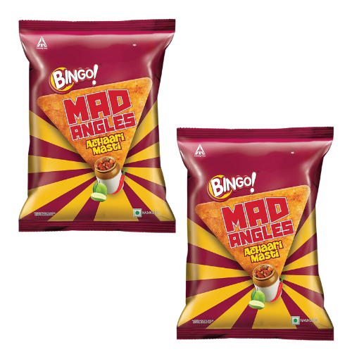 Bingo Mad Angles Achaari Masti / Křupavý snack (Balení 2x 66g) 132g