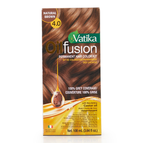 Dabur Vatika Permanent Hair Colour - Natural Brown (108ml) - Sale Item [BBD: 31 May 2024]