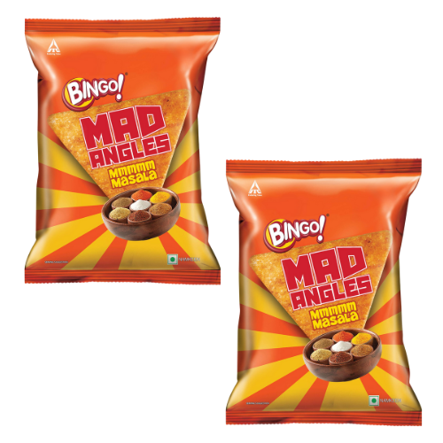 Bingo Mad Angles Mmmmm Masala / Křupavé trojhránky s příchutí masala (Balení 2 x 66g) 132g