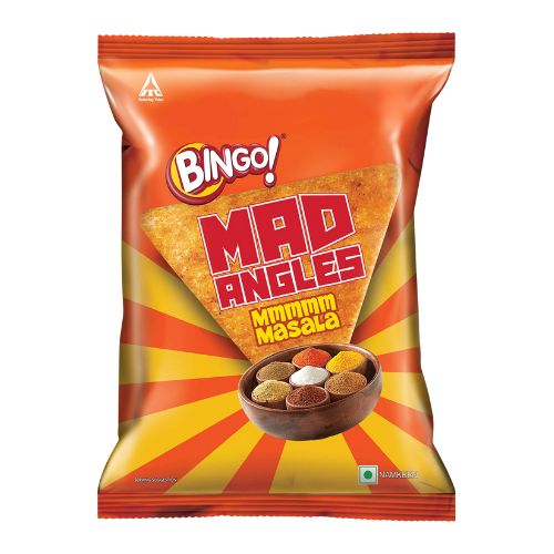 Bingo Mad Angles Mmmmm Masala / Křupavé trojhránky s příchutí masala (66g)