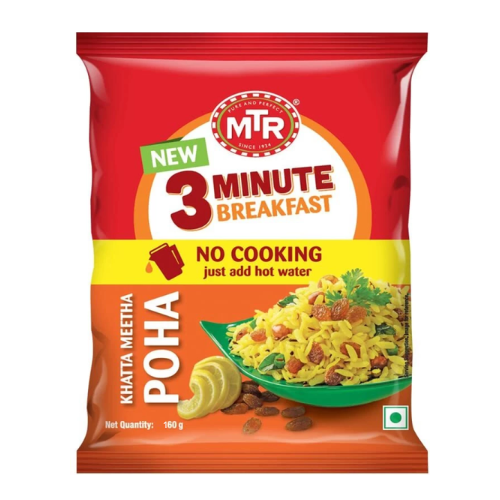 MTR Instant Khatta Meetha Poha / Instantní sladkokyselá Poha (160g)