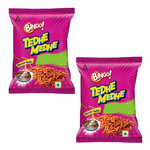 Bingo Tedhe Medhe Masala Tadka / Křupavý mix (Balení 2x 90g) 180g