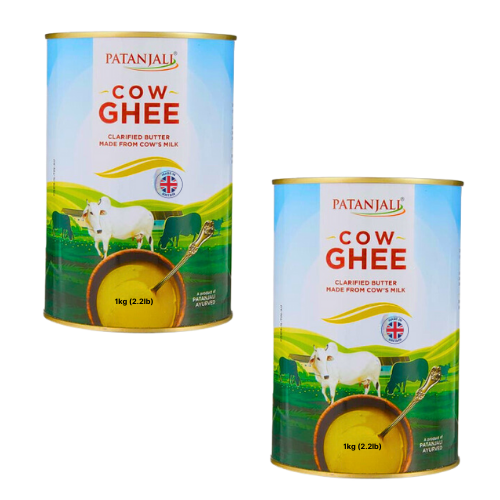 Pantajali Cow Ghee / přepuštěné kravské máslo (Balení 2 x 1 kg)