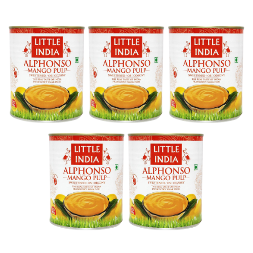 Pulp Bundle LittleIndia Alphonso Mango Pulp (Bundle of 5 x 850ml) – Dookan