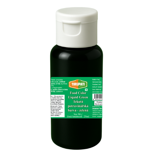 Tirupati tekutá zelená potravinářská barva (25ml)