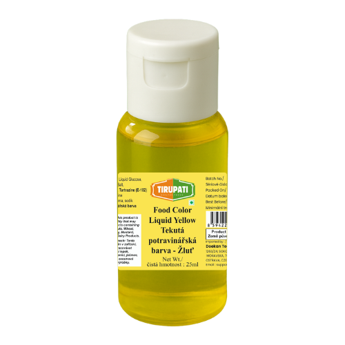 Tirupati tekutá žlutá potravinářská barva (25ml)