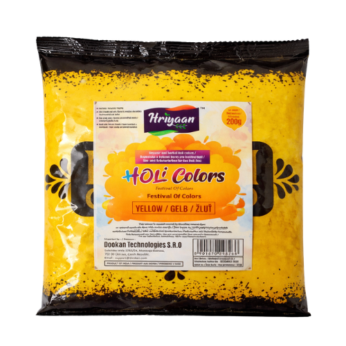 Hriyaan Holi žlutá prášková barva (200g)