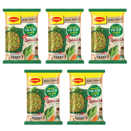 Maggi Veg Atta Noodles (Bundle of 5 x 55g)