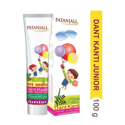 Patanjali Junior Dant Kanti Toothpaste / Dětská zubní pasta (100g) SLEVA! [DMT: 31. leden 2026]