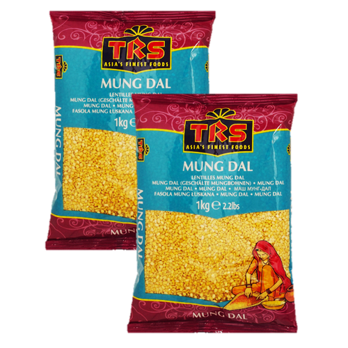 TRS Mung Dal Washed / Fazole Mungo - půlené, loupané (Balení 2x 1Kg) 2Kg