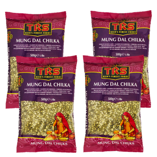 TRS Moong Dal Split With Skin / Mung Dal Chilka (Bundle of 4 x 500g) - 2kg