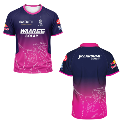 Free IPL 2026 Rajasthan Royals Team Fan edition Replica Jersey - XXL (1pc)