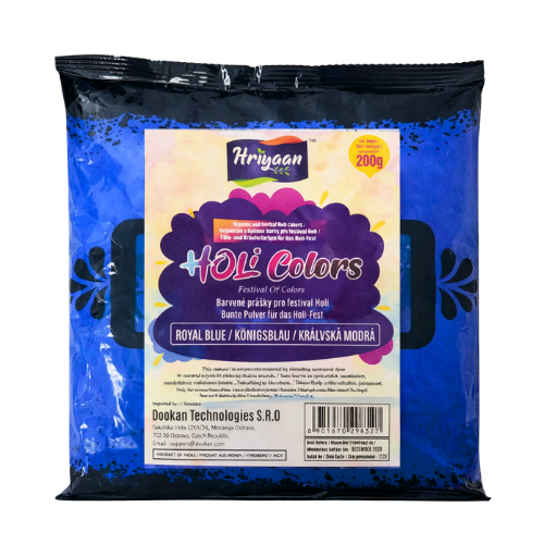 Hriyaan Holi královsky modrá prášková barva (200 g)