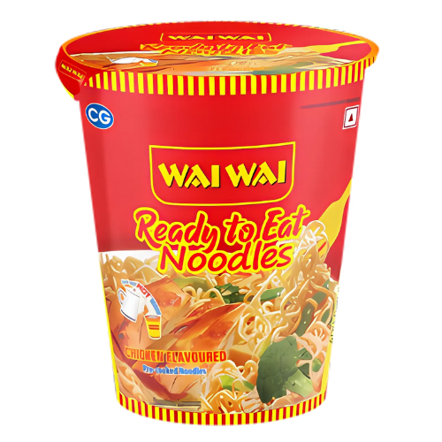 Wai Wai Instant Cup Noodles Chicken Flavour / Instantní nudle s kuřecí příchutí (70 g)