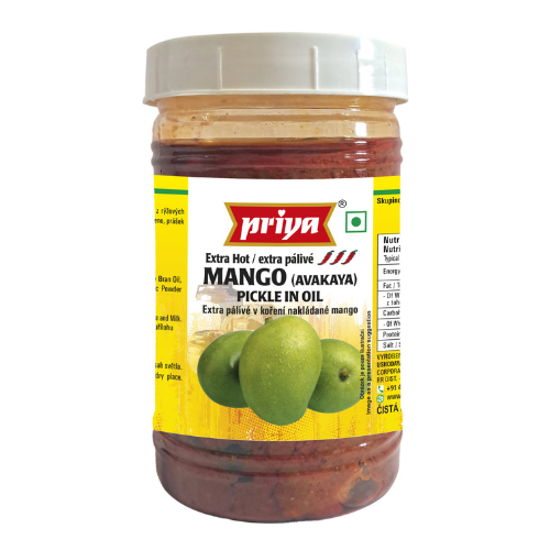Priya Mango Pickle (Extra Hot) Without Garlic - PET JAR  (300g)