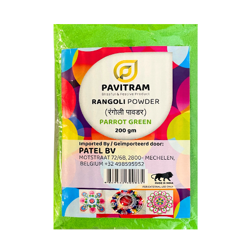 Pavithram Zelený prášek na rangoli (200g)