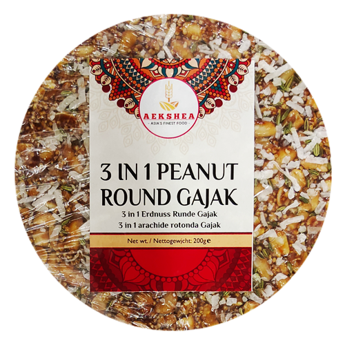 Aekshea 3 in 1 Peanut Round Gajak (200g)
