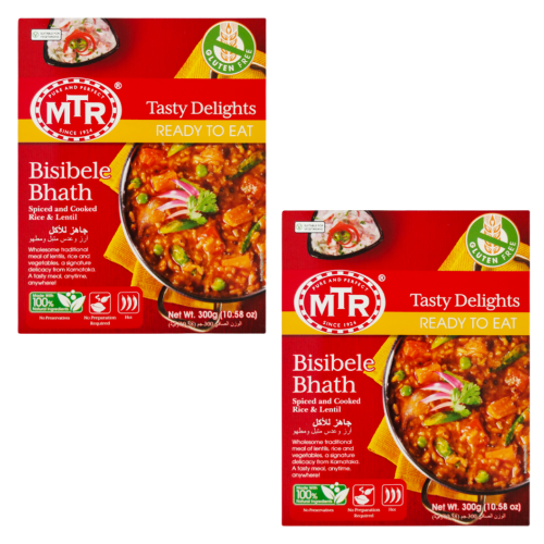 MTR Bisibele Bhath - rýže s luštěninami a zeleninou - hotové jídlo (Balení 2 x 300g)