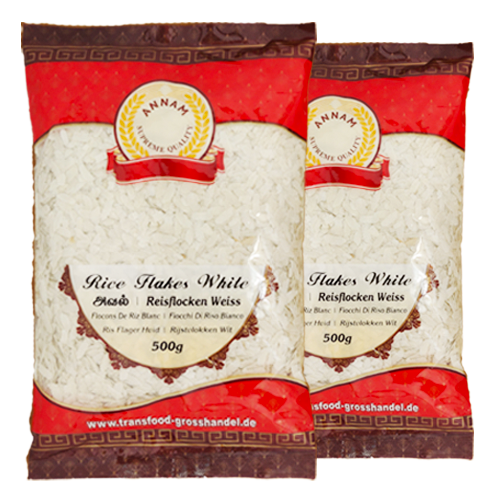 Annam Poha / Powa / Flattened Rice - Medium (Bundle of 2 x 500g)