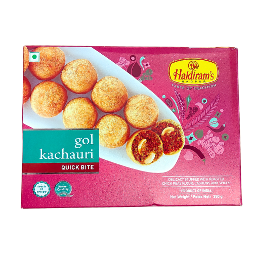 Haldiram's Gol Kachori  / Smažené kuličky plněné kořeněnou směsí a ořechy kešu (350 g)